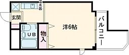 メゾンF&E 1Kの間取図画像