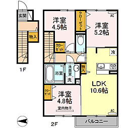 グランドソレイユ2 3LDKの間取図画像