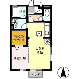 グレース 1LDKの間取図画像