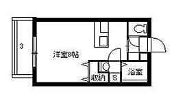 funSarden葉月館 ワンルームの間取図画像