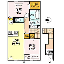 グランツヴィラ 2LDKの間取図画像