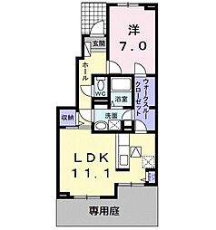 ハニーエンジェル 1LDKの間取図画像