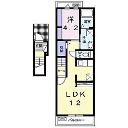 シェ・トワ 1LDKの間取図画像