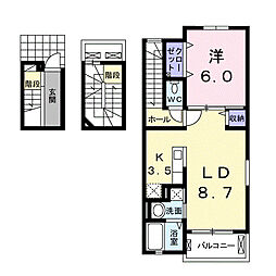 レジェンド15 1LDKの間取図画像