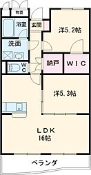 セレーノ小鷹野 2LDKの間取図画像
