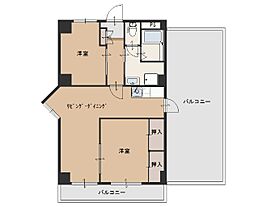 ライフ21スワ 2LDKの間取図画像
