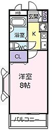 トレイズ 1Kの間取図画像