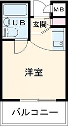シャルマンフジ大体大 ワンルームの間取図画像