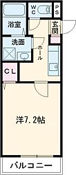 ジーメゾン大久保 1Kの間取図画像