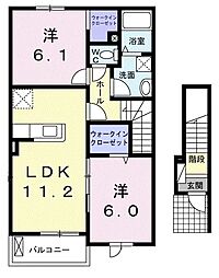 メゾンドブリーズ 2LDKの間取図画像