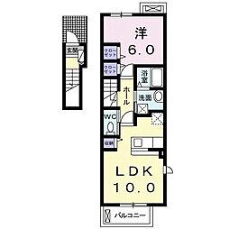 サンハーモニーC 1LDKの間取図画像