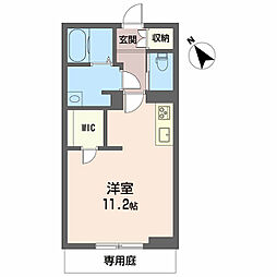 シャーメゾンsorteA ワンルームの間取図画像