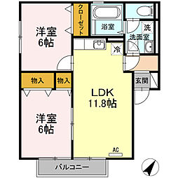 BAIENA 2LDKの間取図画像