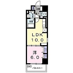 レジデンス柳町 1LDKの間取図画像