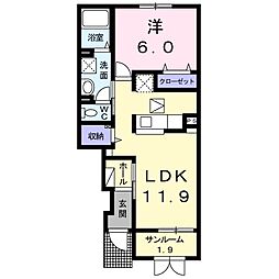 デァ・マーサ 1LDKの間取図画像