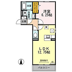 アヴァンツァーレA 1LDKの間取図画像