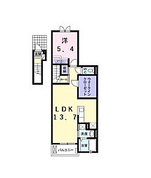 グラース・アビタシオン4 1LDKの間取図画像