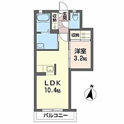 シャーメゾンSKA 1LDKの間取図画像