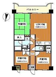 ジュネパレス横浜第1 3LDKの間取図画像