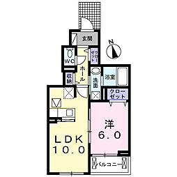 ソフィアグレイス 1LDKの間取図画像