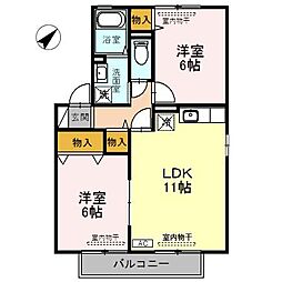 ル・コンフォA 2LDKの間取図画像