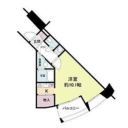フォレステージュ江坂垂水町 ワンルームの間取図画像