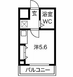 サンパレス21姫路 ワンルームの間取図画像