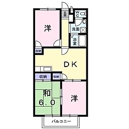 フォブール上里 3DKの間取図画像