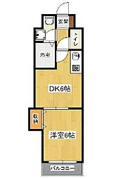 エクセルコート 1DKの間取図画像
