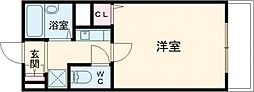 ヴェルディ神戸 1Kの間取図画像