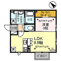RecenteSEIWA 1LDKの間取図画像