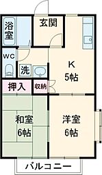 ファミールハウス伊勢原 2Kの間取図画像