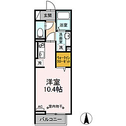 アーバンスイート3 ワンルームの間取図画像