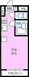 ジュネス新大宮 ワンルームの間取図画像