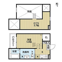 RegaloHibino 1Kの間取図画像