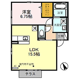 ハウベスリオ 1LDKの間取図画像