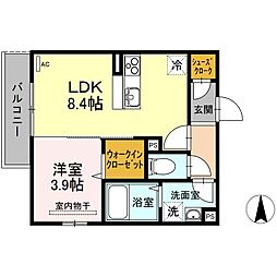 メゾン・ド・ルアール 1LDKの間取図画像