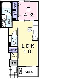 グランリーデ 1LDKの間取図画像
