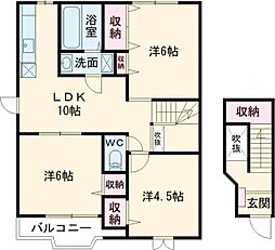 シャルマン浮島1 3LDKの間取図画像