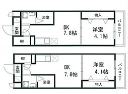トレステーラプランドール3 1DKの間取図画像
