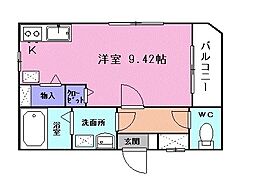 ブリーズヴィル ワンルームの間取図画像