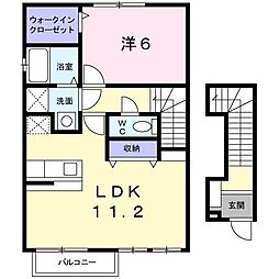 クイーンズタウン元町3 1LDKの間取図画像