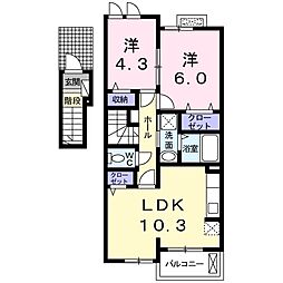 和二 2LDKの間取図画像