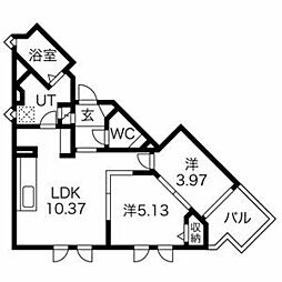 SOLE 2LDKの間取図画像