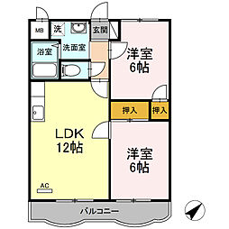 間取図画像 2LDK