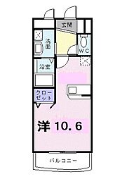 シャン・ド・フレーズ2 ワンルームの間取図画像