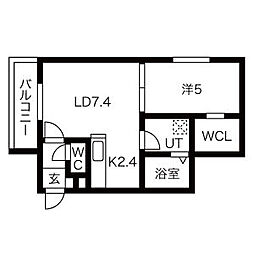 Y’s N10 403 4階1LDKの間取り