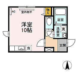 casa33区 ワンルームの間取図画像