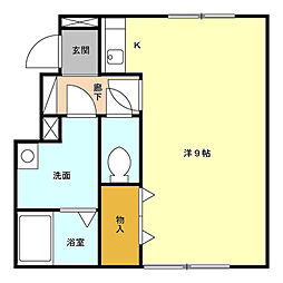 ルグラン21 ワンルームの間取図画像