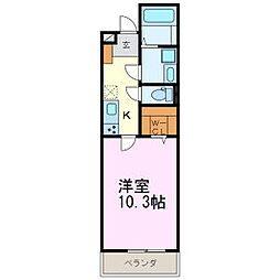 ANSER 1Kの間取図画像